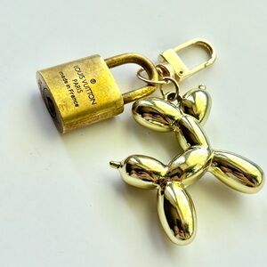 Louis Vuitton Lock with Balloon Dog Keychain